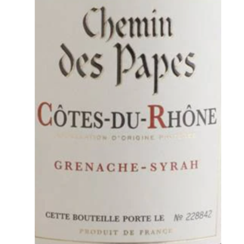 Cote Du Rhone, Chemin des Papes, Syrah Grenache 2022 - 750/12