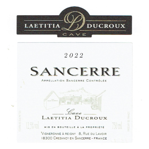 Sancerre, Laetitia Ducroux, Pinot Noir 2022 - 750/12