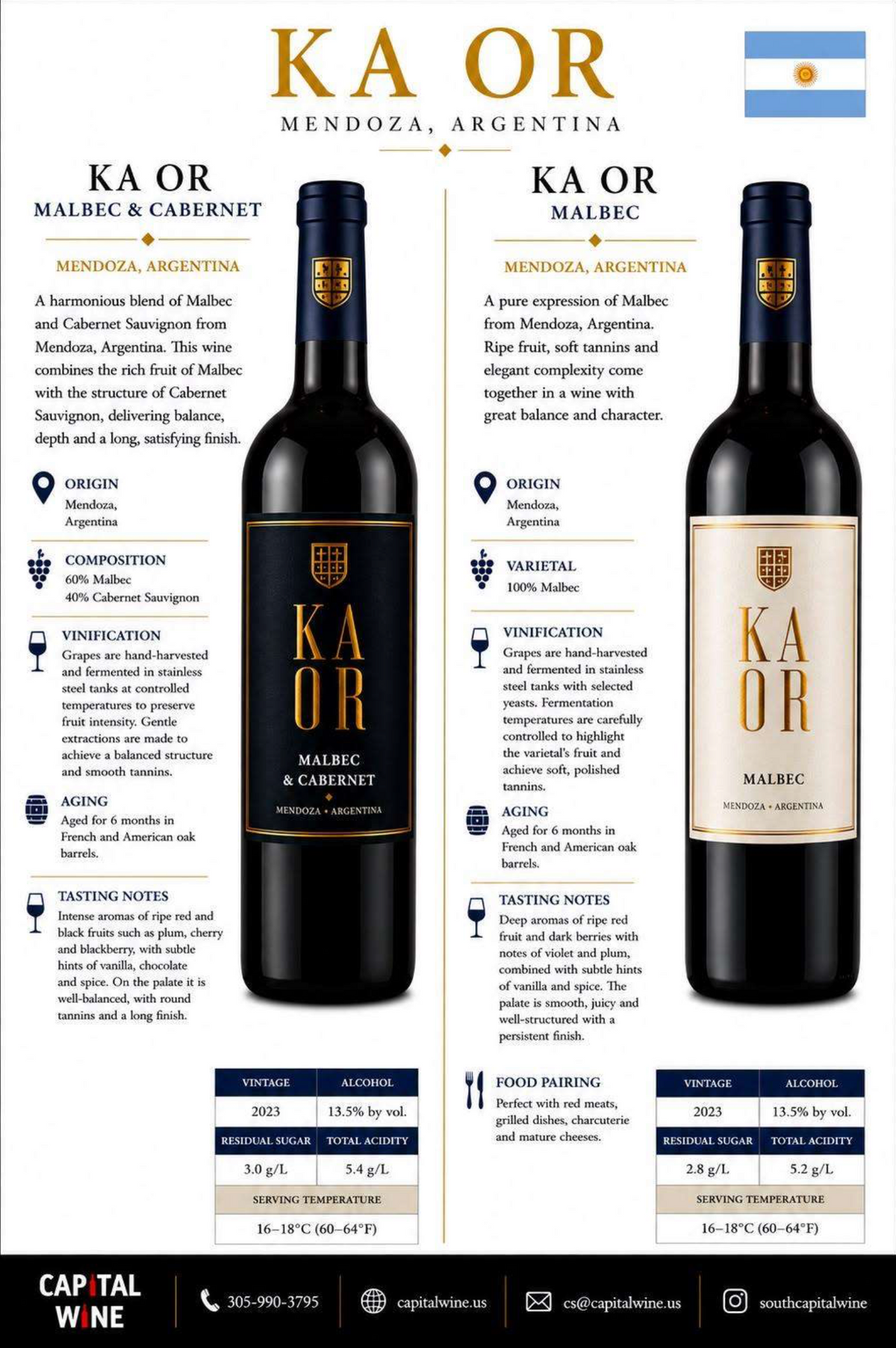 Argentina Mendoza KA OR Malbec 2023 - 750/12