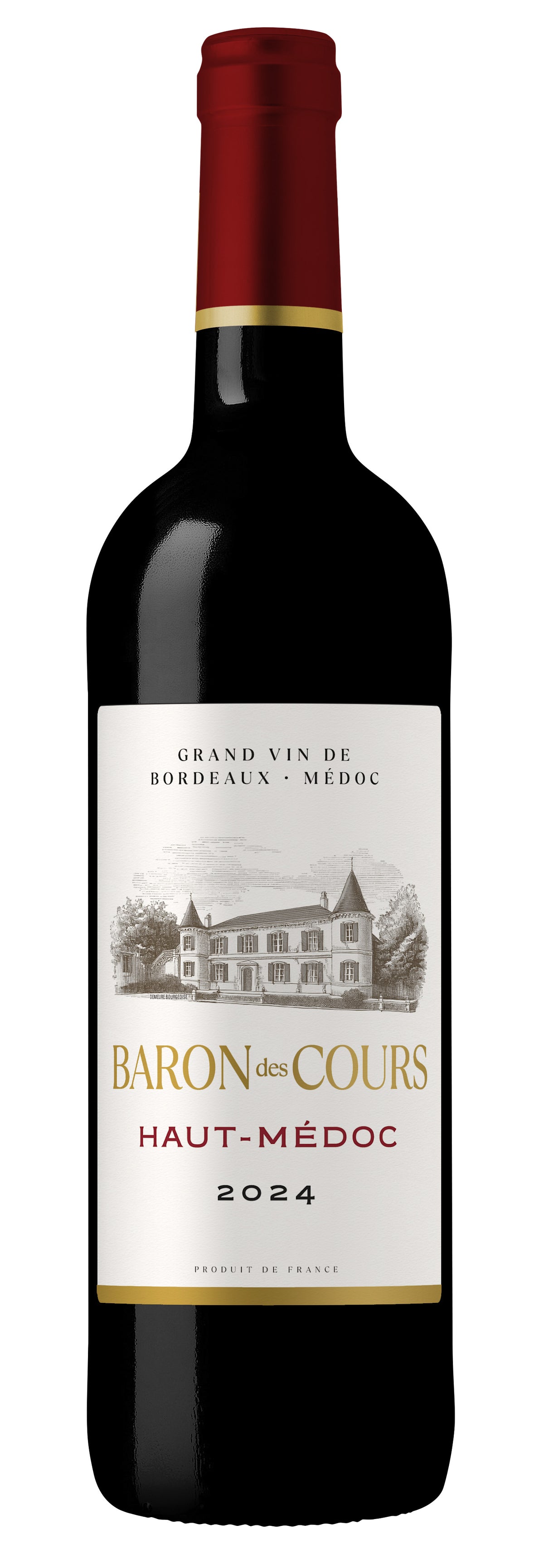 Baron des Cours 2024 Haut Medoc Bordeaux wood case