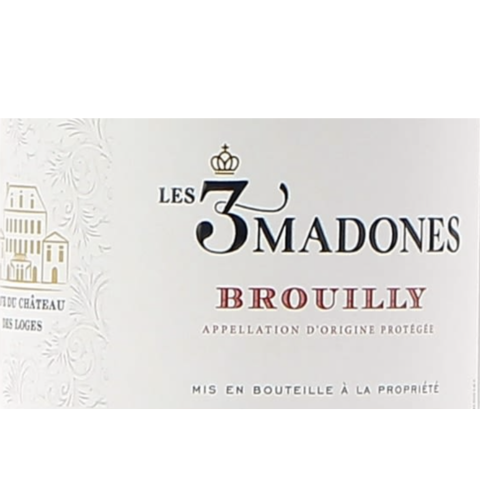 Brouilly, Les 3 Madones Chateau Des Loges, Gamay 2021 - 750/12