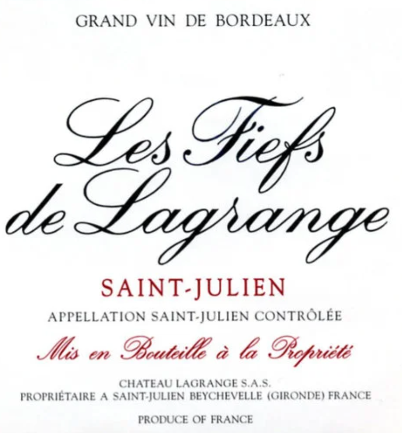 St. Julien, Les Fiefs De Lagrange -750/12