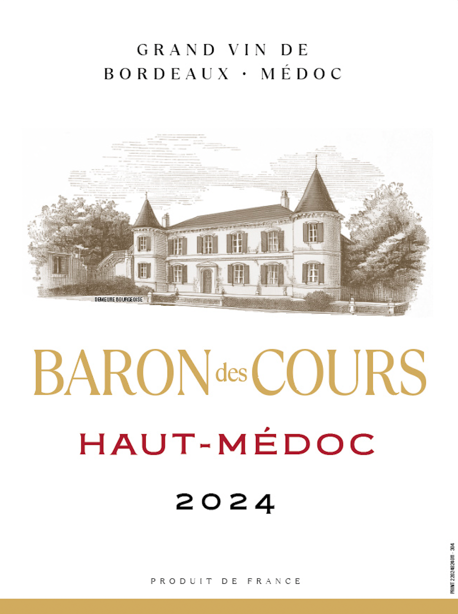 Baron des Cours 2024 Haut Medoc Bordeaux wood case