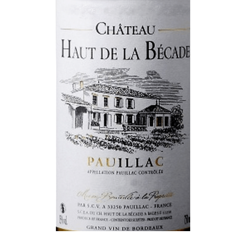 Pauillac, Chateau Haut de la Becade, Cabernet Merlot, 2014 - 750/12