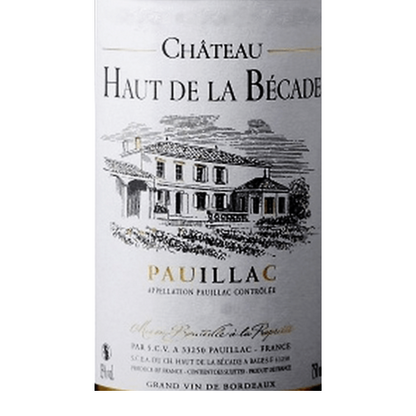 Pauillac, Chateau Haut de la Becade, Cabernet Merlot, 2014 - 750/12