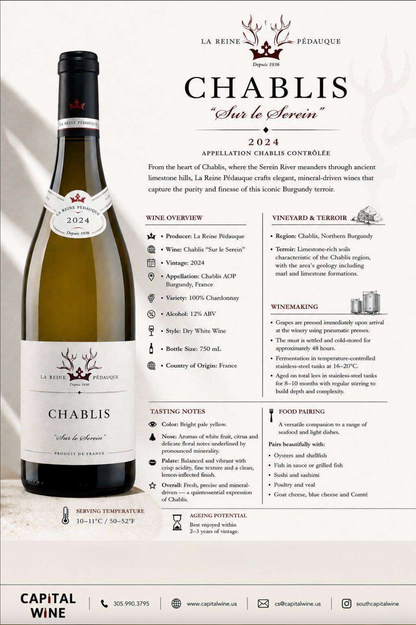 Chablis, Reine Pedauque, Chardonnay 2024 - 750/12