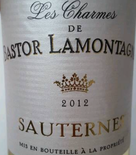 Bordeaux Sauternes,  Les Charmes De Bastor Sauternes, Semilion Sauvignon Blanc, 2023 - 375/12