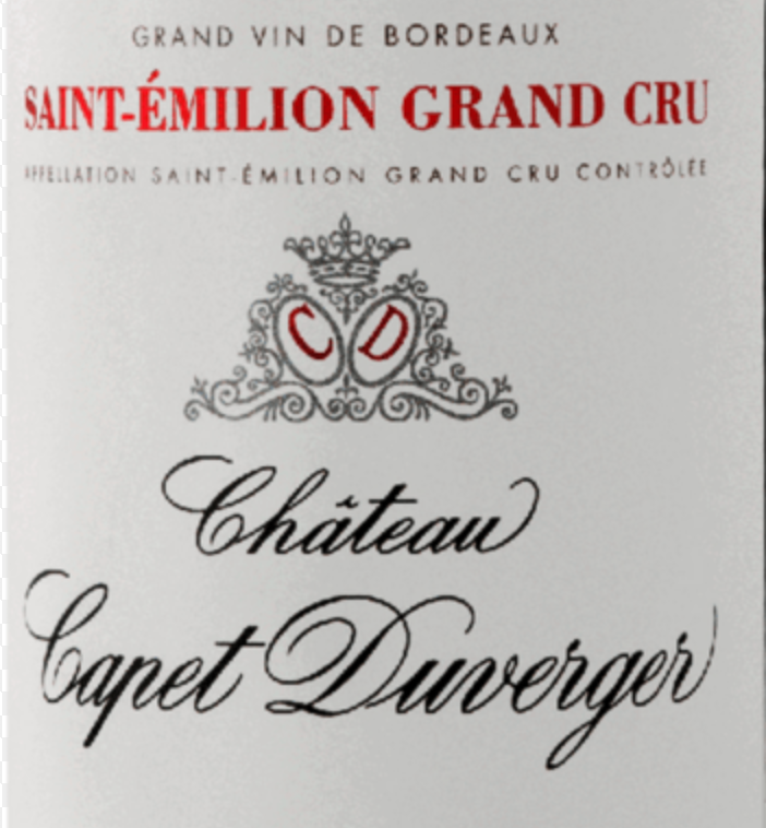 Bordeaux Chateau Capet Duverger, St Emilion Grand Cru 2022 - 750/12 92pts JS