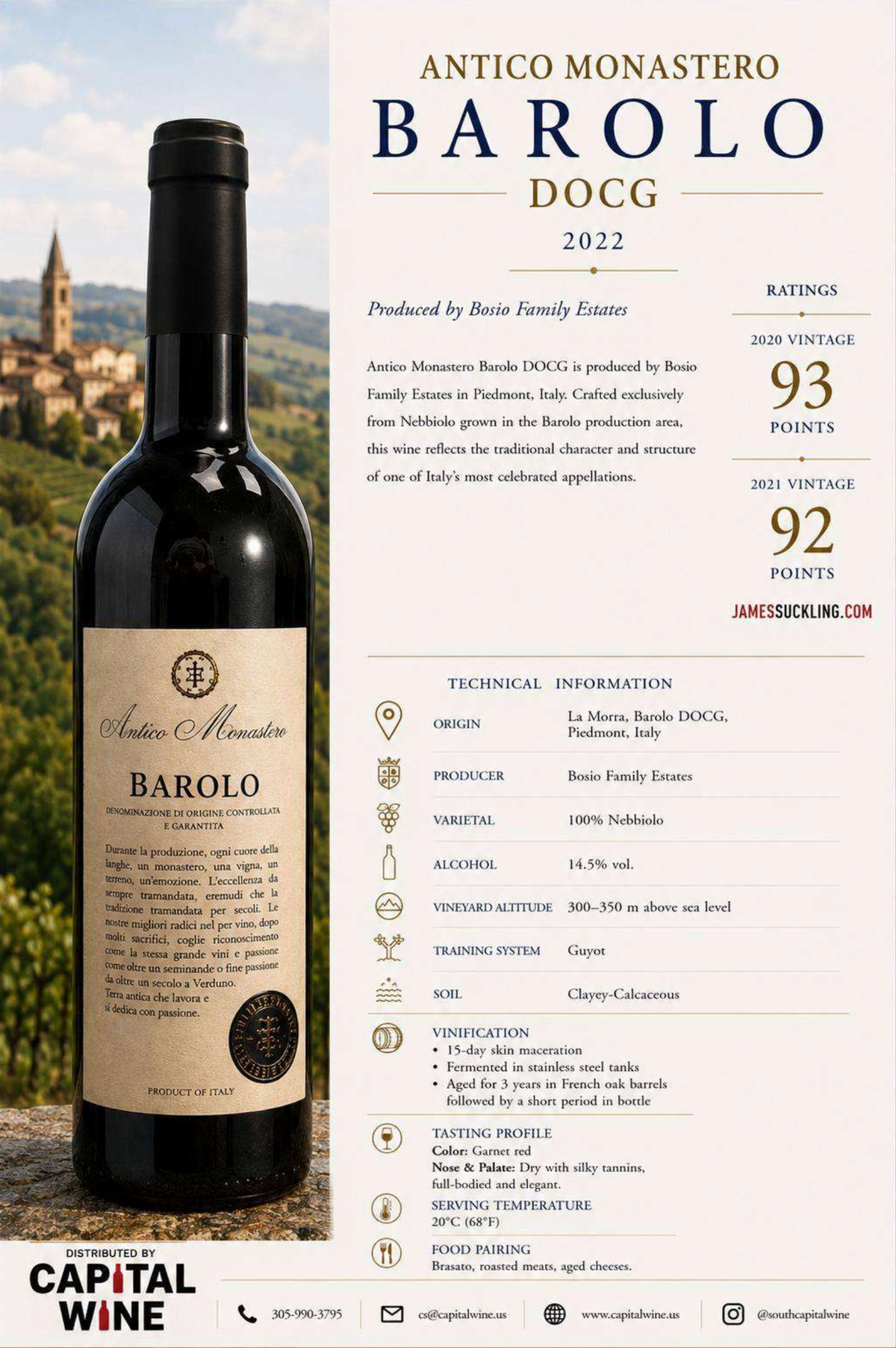 Barolo, Antico Monastero 2022 - 750 /12