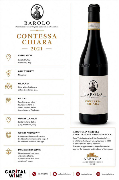 Barolo Contessa Chiara 2021