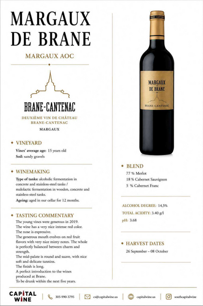 Margaux de  Brane, 2021 - Bordeaux 750/12