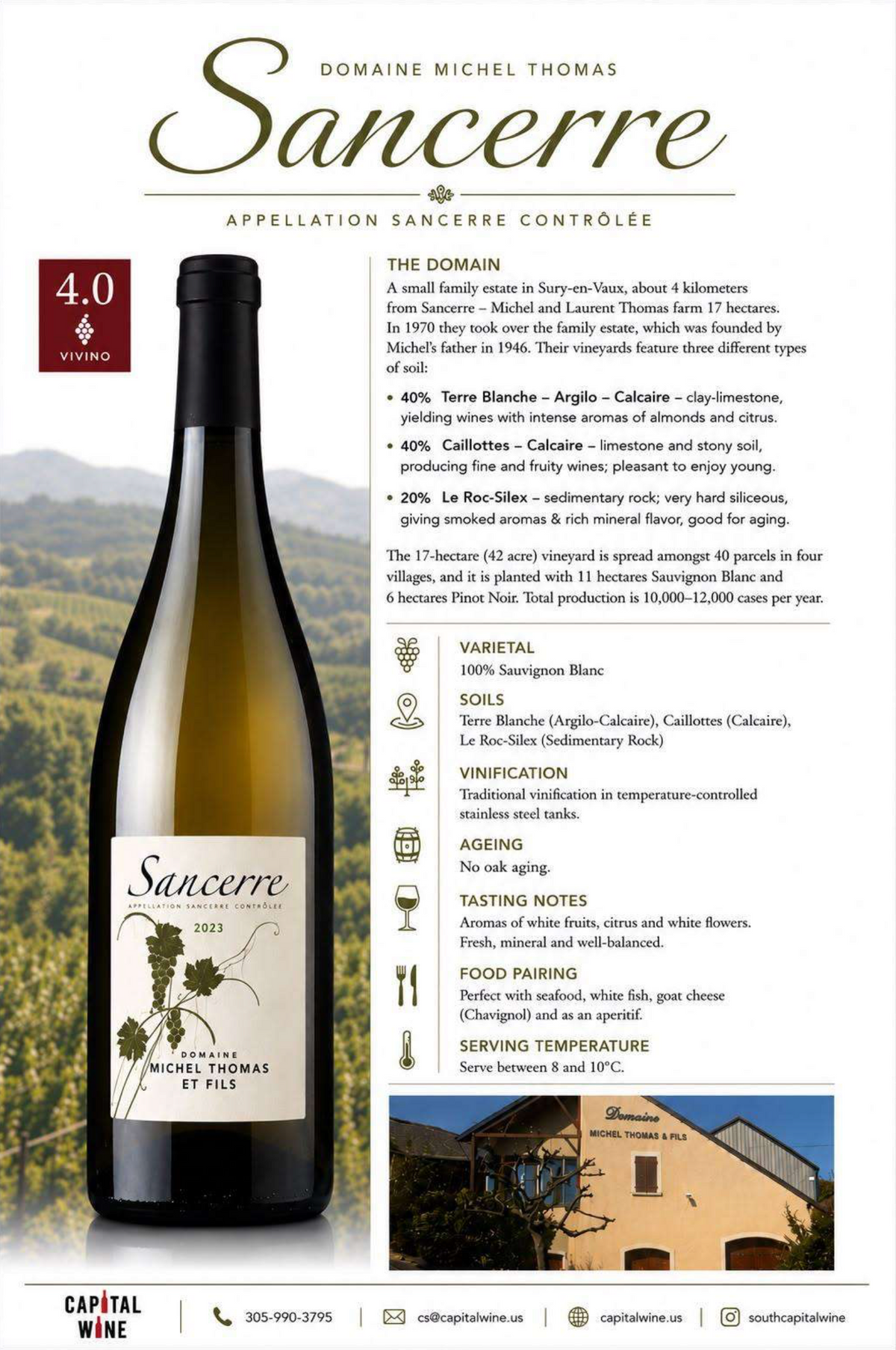 Sancerre Michel Thomas white 2024 Loire Valley