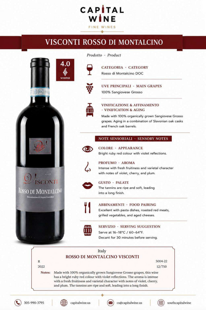 Italy-Rosso di Montalcino Visconti 2022 -  750/12