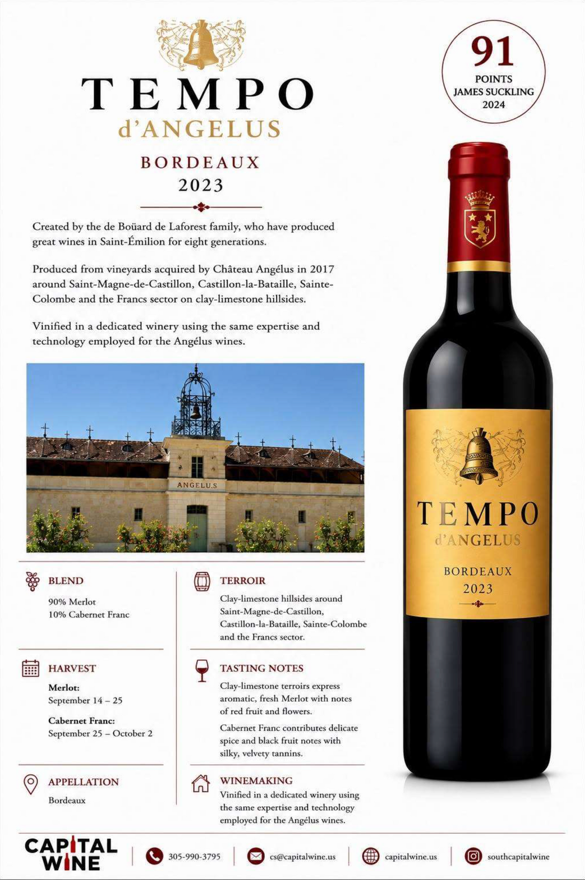 Tempo D' Angelus Bordeaux  2023 - 750ml