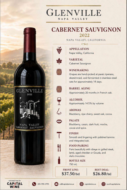 Napa Valley, Glenville, Cabernet Sauvignon 2023 - 750/12