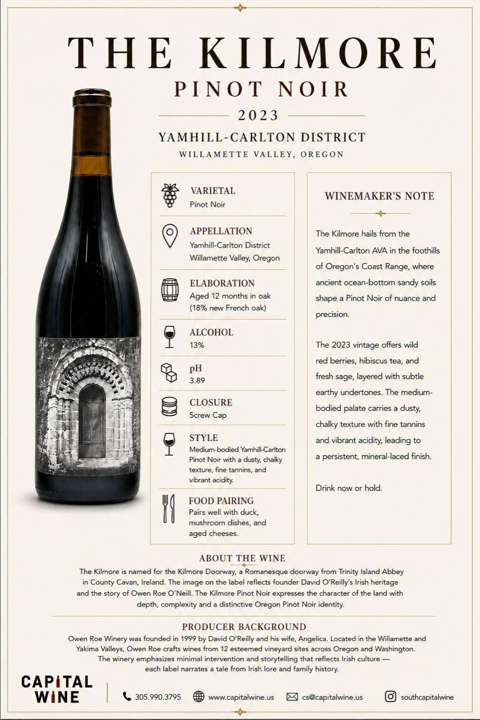 The Kilmore Pinot Noir 2023 Willamette Valley Oregon 750ml