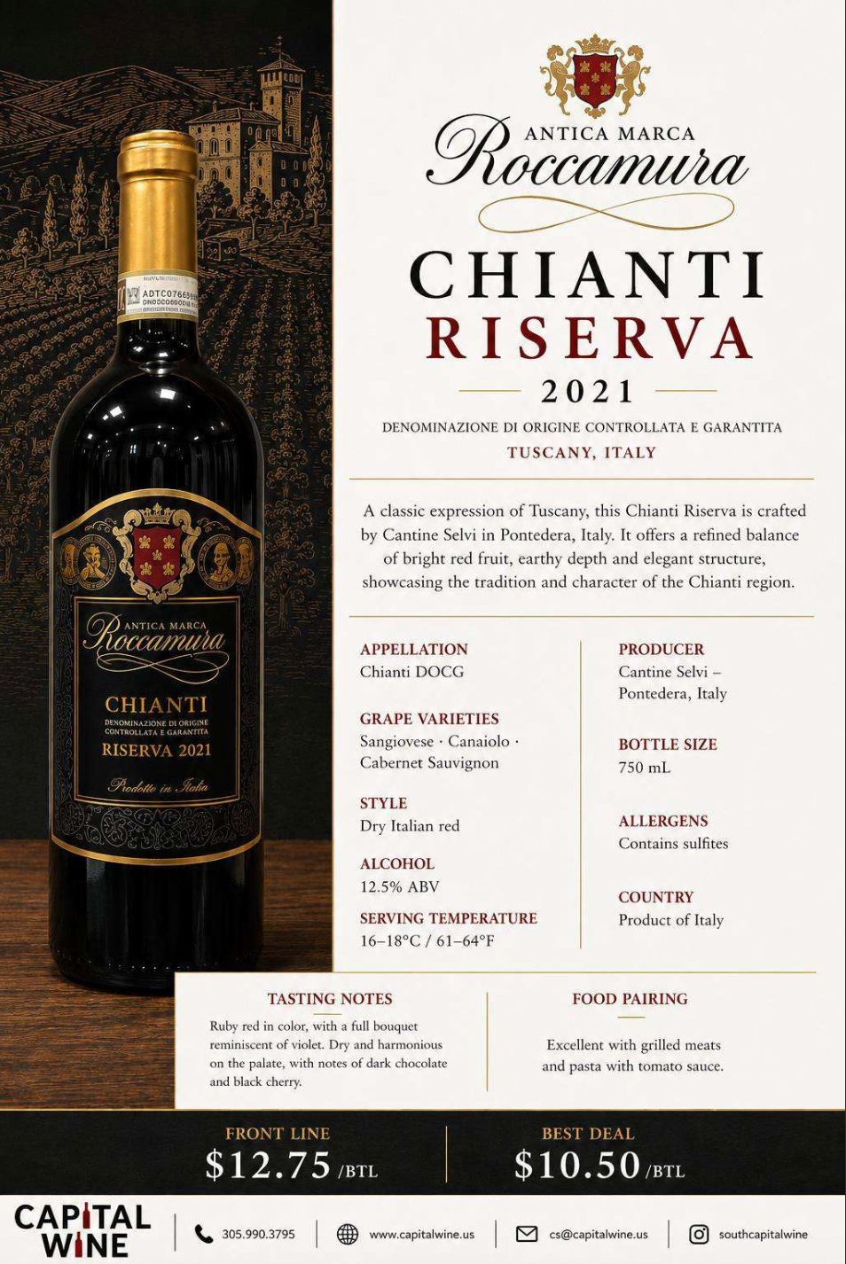 Chianti Riserva, Roccamura 2021 - 750/12