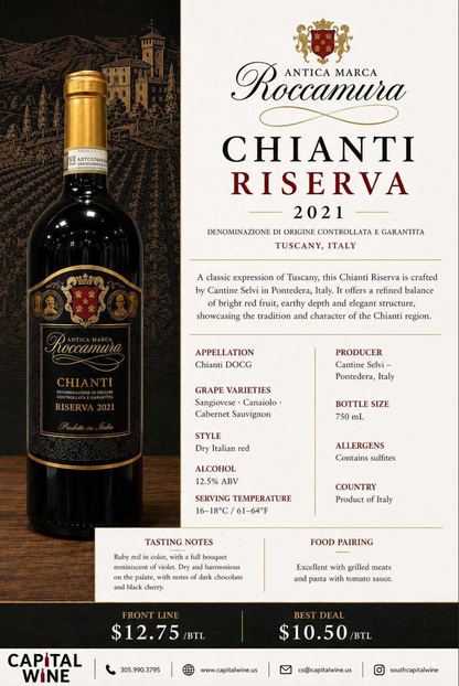 Chianti Riserva, Roccamura 2021 - 750/12