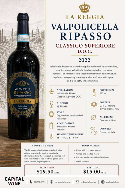 Valpolicella Ripasso, La Reggia 2023 - 750/12