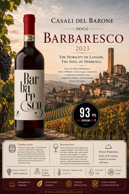Barbaresco DOCG, Casali del Barone 2023 93pts JS