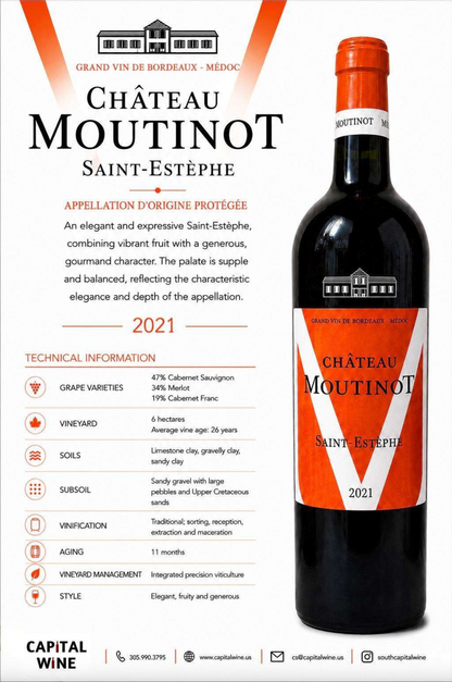 St Estephe, Chateau Moutinot, 2020 - 750/12