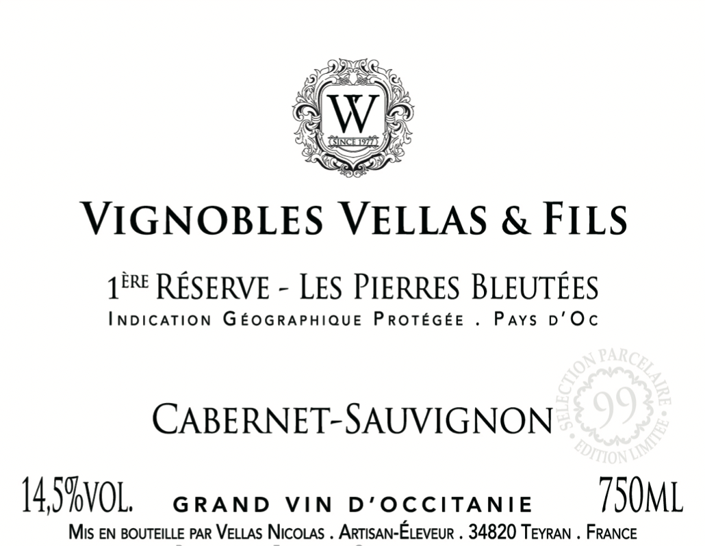 Vignobles Vellas Cabernet Sauvignon 2024, Pays d'Oc